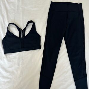 SoulCycle Black Sports Bra and Leggings Set